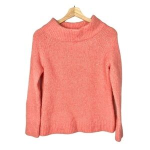 Anthropologie Moth Pink‎ Mock High Neck Boucle Pullover Sweater XS